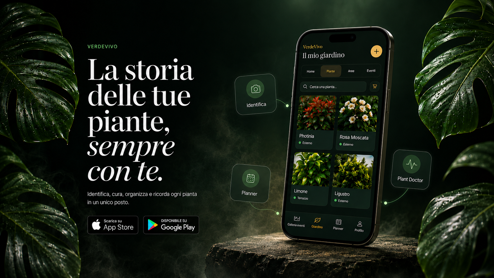 VerdeVivo. La storia delle tue piante, sempre con te.